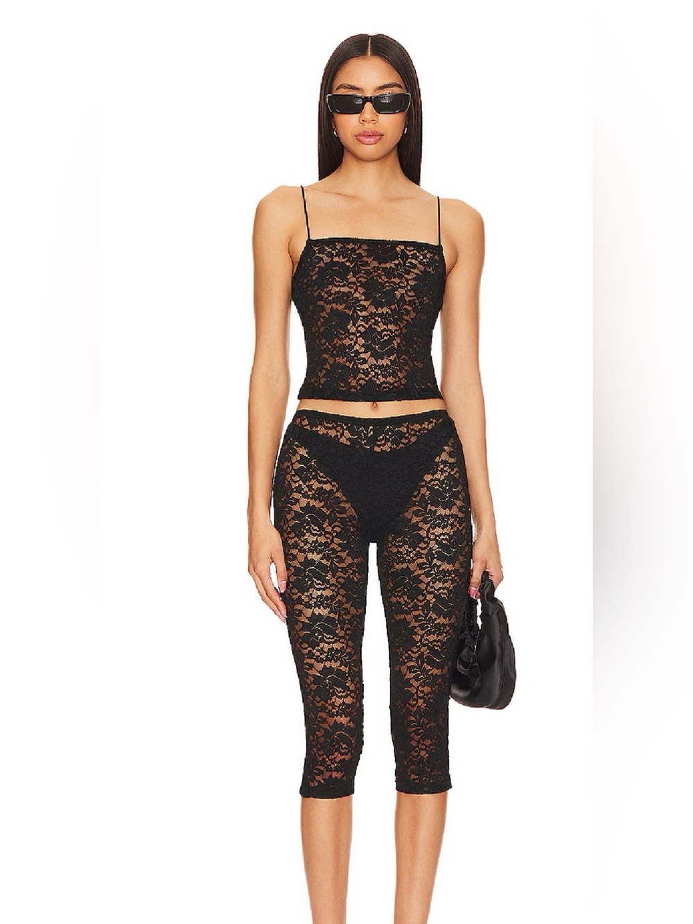 Super down capri lace set